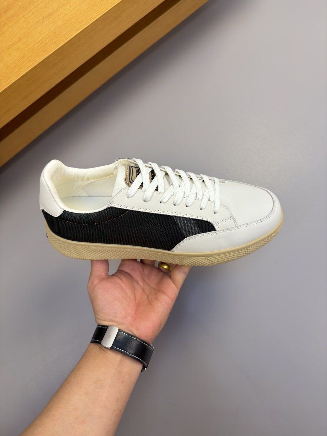Burberry Paneled Low-Top Sneakers